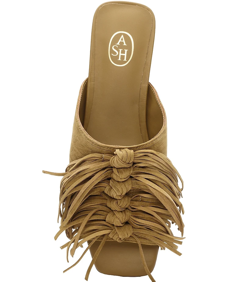 ASH Brigitte Suede Tassel Slide Sandals