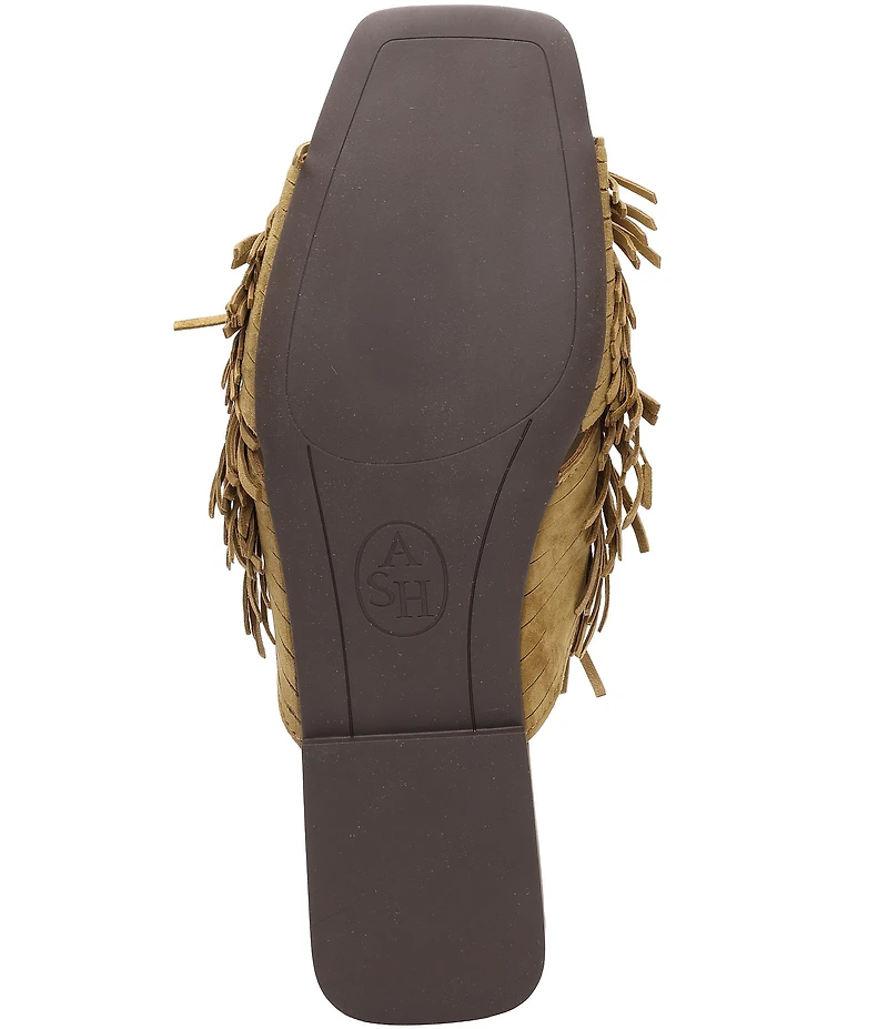 ASH Brigitte Suede Tassel Slide Sandals