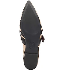 ASH Britnie Zebra Print Hair Calf Studded Mary Jane Flats