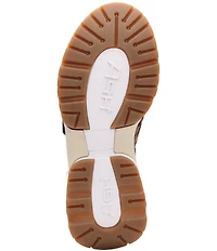 ASH Dixie Bis Leopard Print Suede Slingback Wedge Sport Sandals