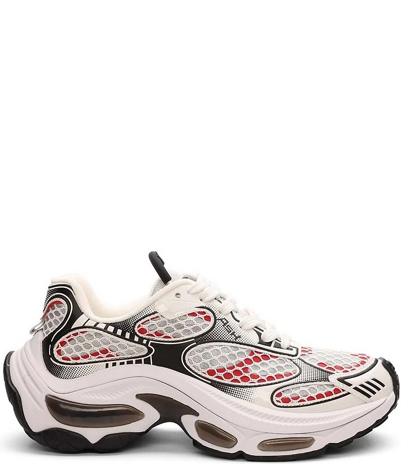 ASH Dragon Mesh Lace Up Platform Sneakers