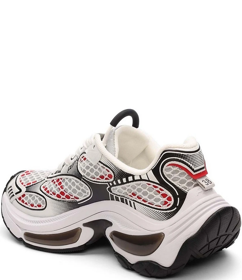 ASH Dragon Mesh Lace Up Platform Sneakers