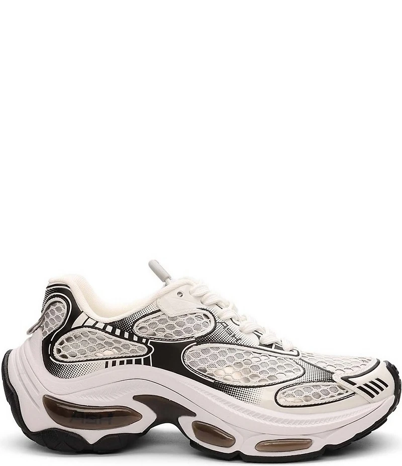 ASH Dragon Mesh Lace Up Platform Sneakers