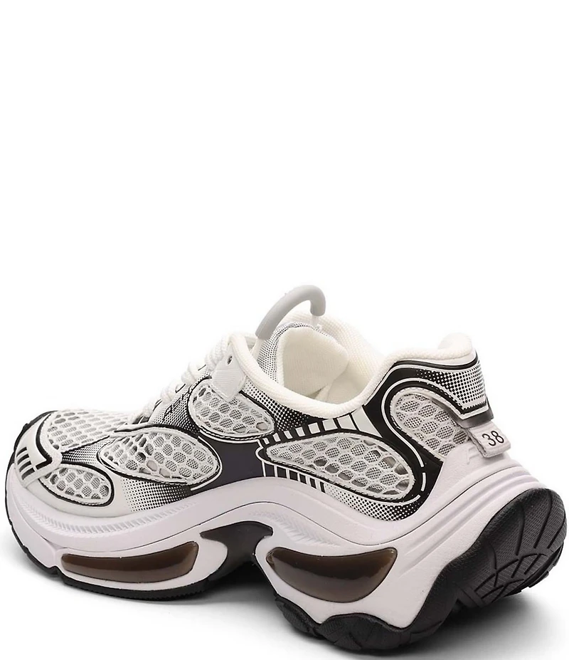 ASH Dragon Mesh Lace Up Platform Sneakers