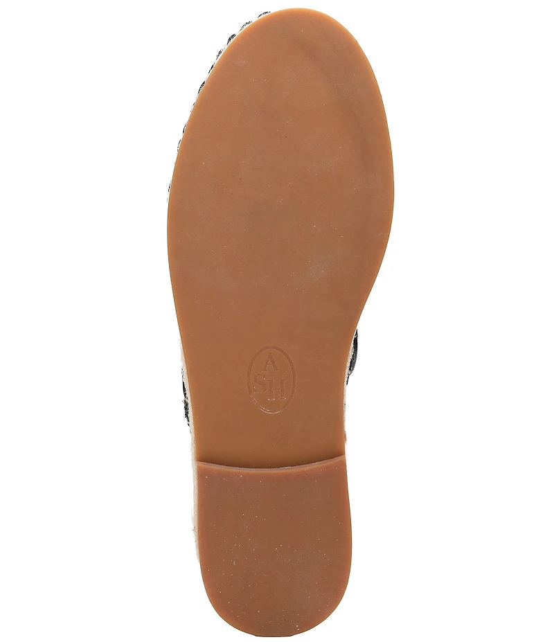 ASH Elly Leather Caged Mary Jane Espadrille Flats