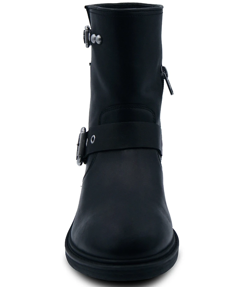 ASH Flame Lily Leather Moto Boots