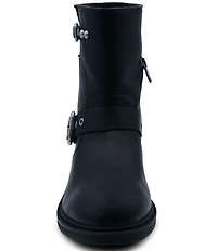 ASH Flame Lily Leather Moto Boots
