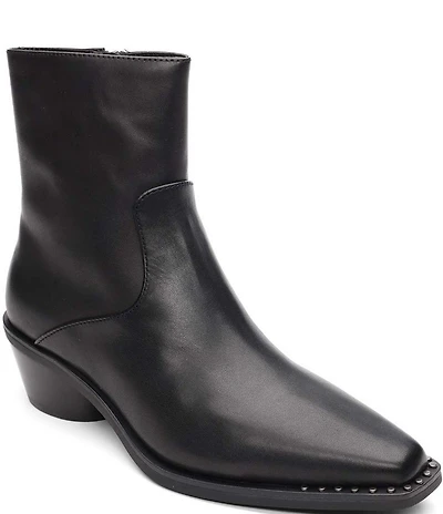 ASH Hasley Leather Western Inspired Stud Trim Booties