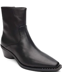 ASH Hasley Leather Western Inspired Stud Trim Booties