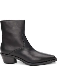ASH Hasley Leather Western Inspired Stud Trim Booties