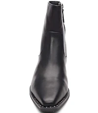 ASH Hasley Leather Western Inspired Stud Trim Booties