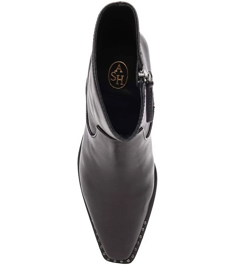 ASH Hasley Leather Western Inspired Stud Trim Booties