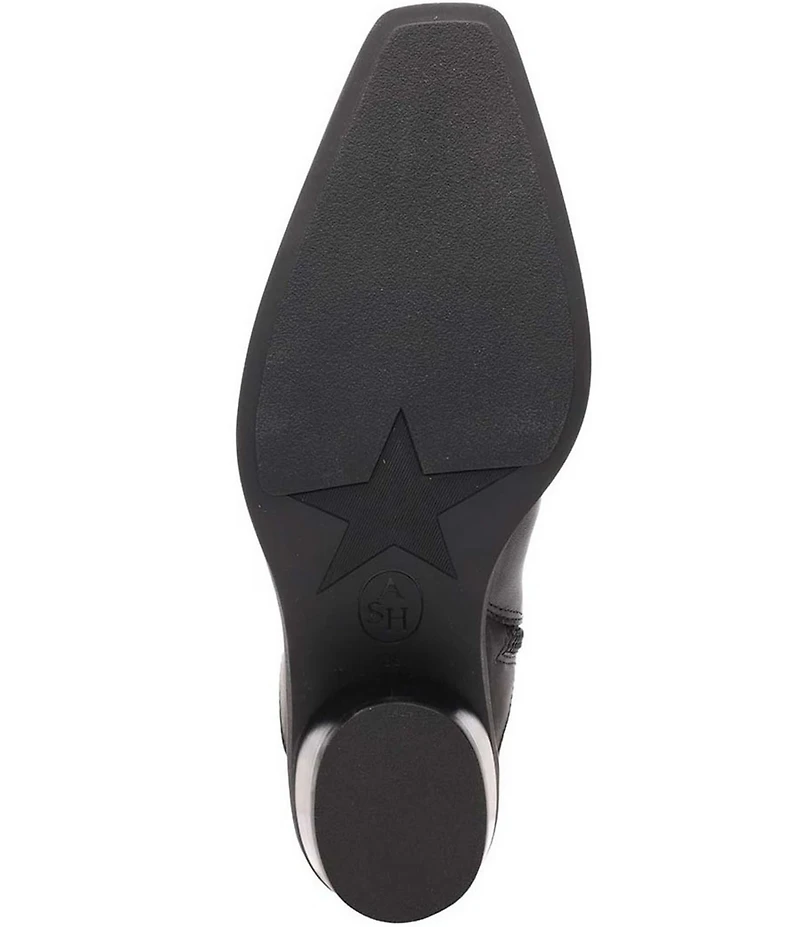 ASH Hasley Leather Western Inspired Stud Trim Booties