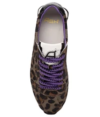 ASH Kill Bill Leopard Print Hair Calf Lace Up Sneakers