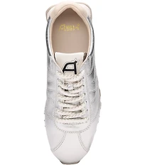 ASH Kill Bill Metallic Leather Lace Up Sneakers