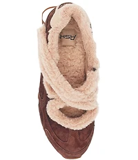 ASH Kore Bis Fur Suede Faux Fur Lined X-Band Sneaker Flats