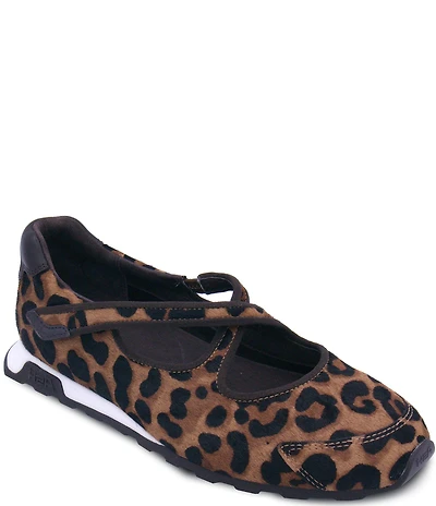 ASH Kore Bis Leopard Print Calf Hair X-Band Sneaker Flats