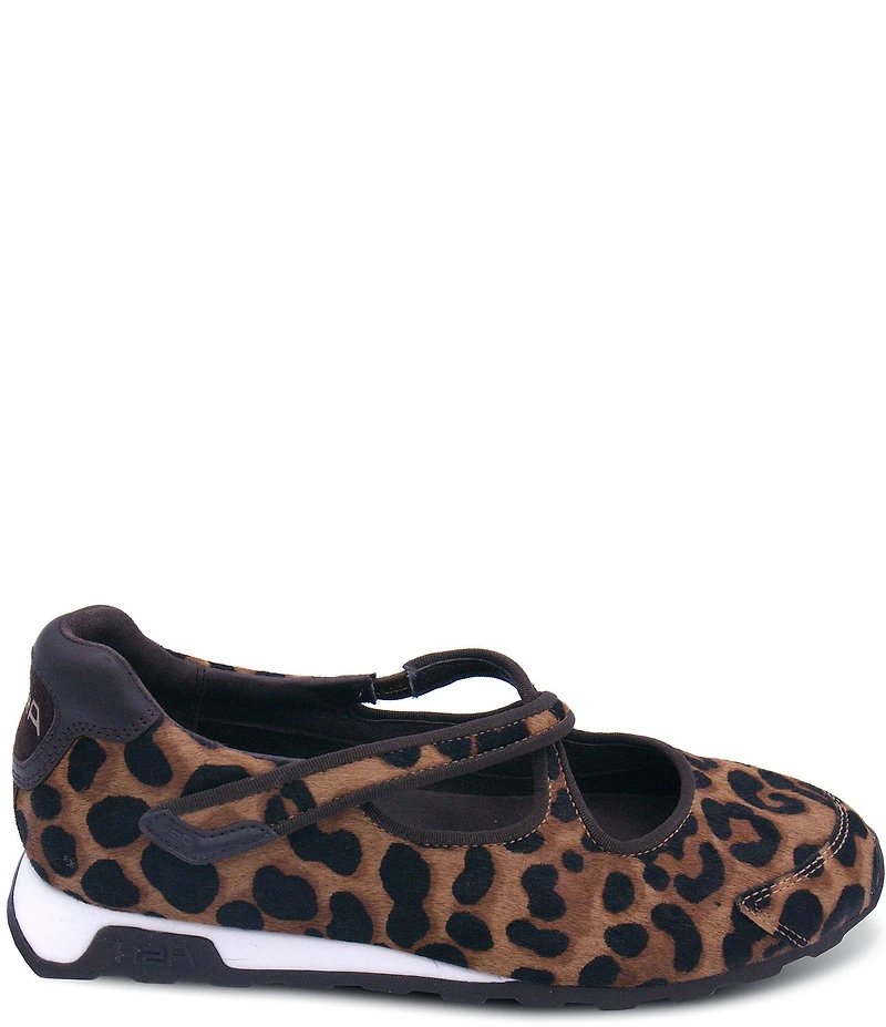 ASH Kore Bis Leopard Print Calf Hair X-Band Sneaker Flats