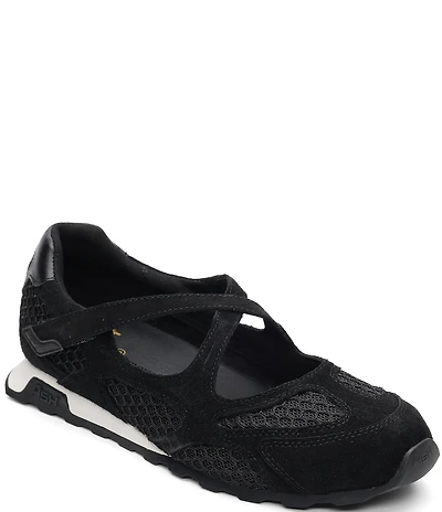 ASH Kore Leather and Mesh Crossover Mary Jane Sneakers