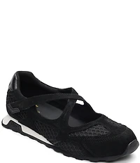 ASH Kore Leather and Mesh Crossover Mary Jane Sneakers