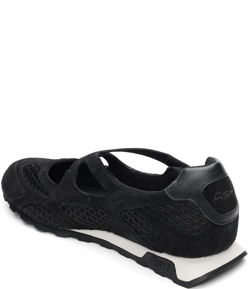 ASH Kore Leather and Mesh Crossover Mary Jane Sneakers