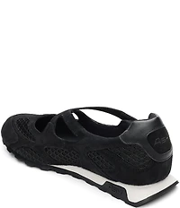 ASH Kore Leather and Mesh Crossover Mary Jane Sneakers
