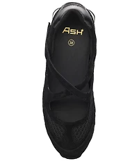 ASH Kore Leather and Mesh Crossover Mary Jane Sneakers