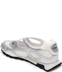 ASH Kore Leather and Mesh Crossover Mary Jane Sneakers