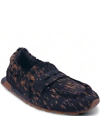 ASH Kriss Pony Print Calf Hair Penny Loafers