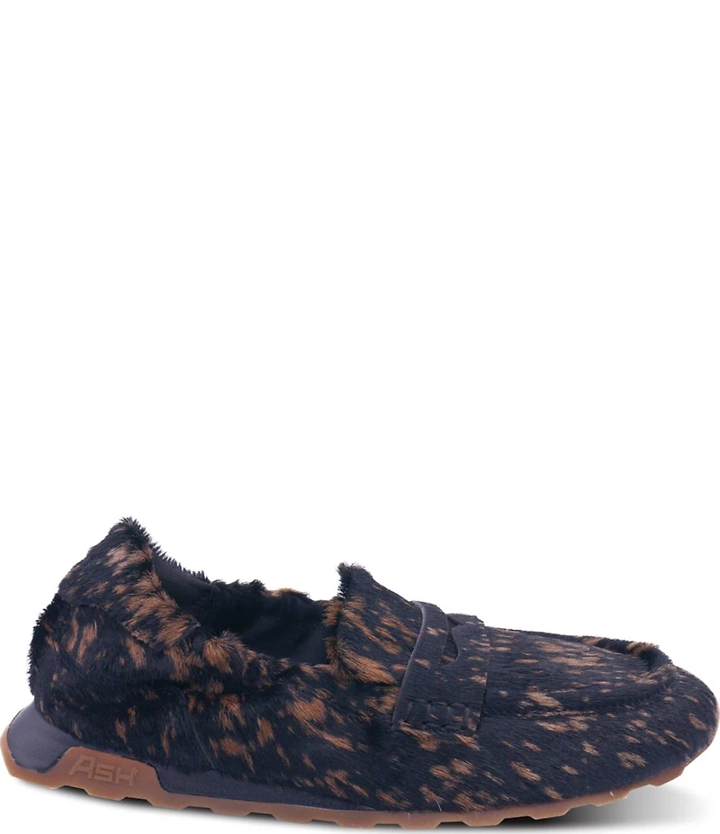 ASH Kriss Pony Print Calf Hair Penny Loafers