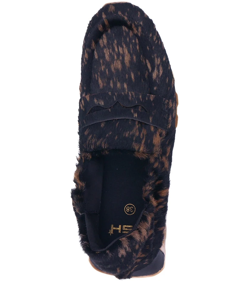 ASH Kriss Pony Print Calf Hair Penny Loafers