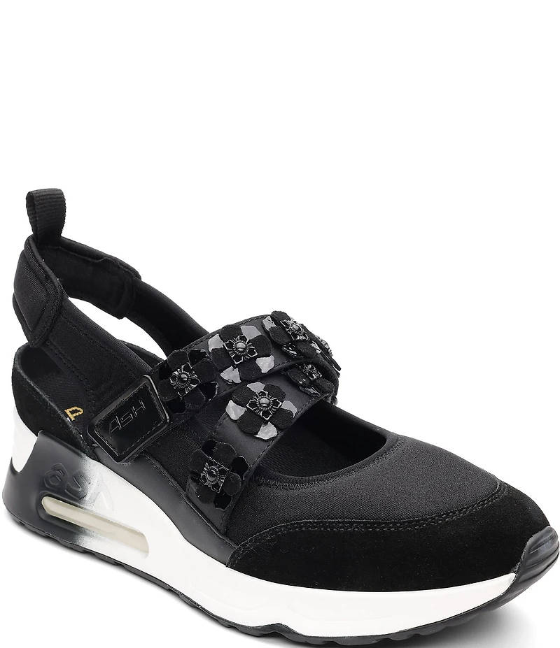 ASH Lotus Ornamented Slingback Mary Jane Wedge Sneakers