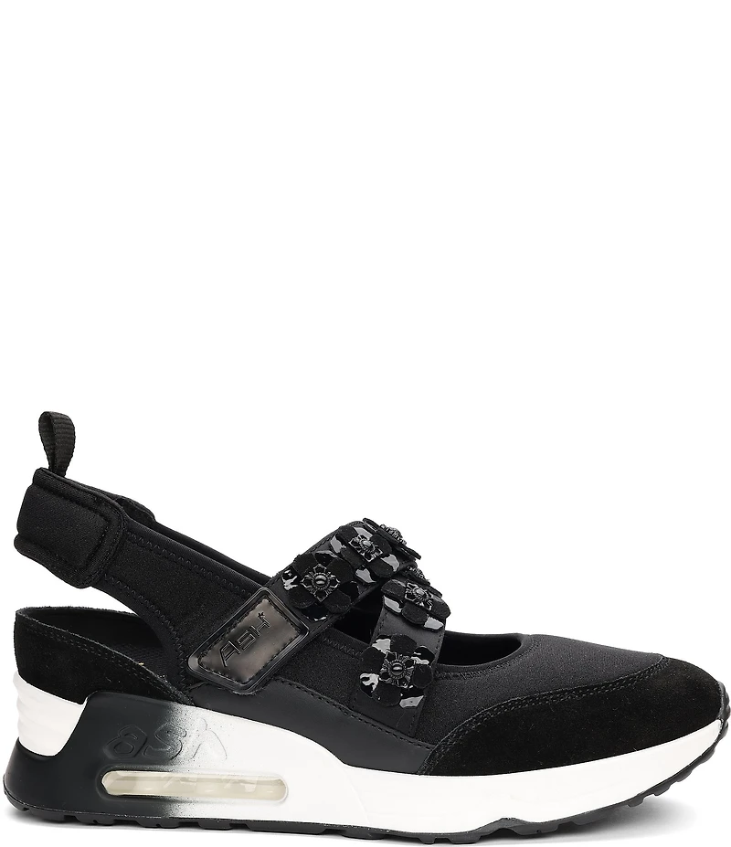 ASH Lotus Ornamented Slingback Mary Jane Wedge Sneakers
