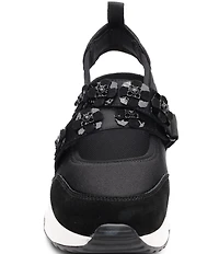 ASH Lotus Ornamented Slingback Mary Jane Wedge Sneakers