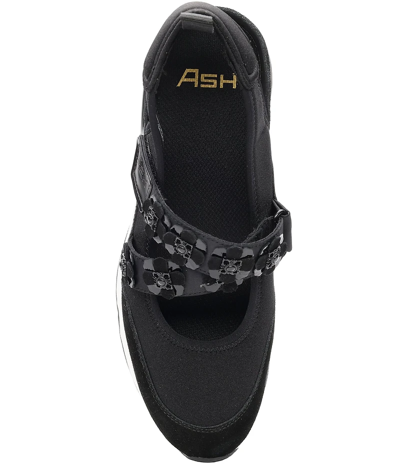 ASH Lotus Ornamented Slingback Mary Jane Wedge Sneakers