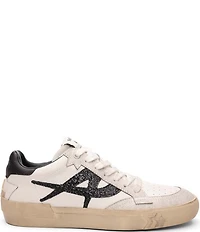 ASH Moonlight Leather and Glitter Lace Up Sneakers