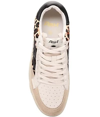 ASH Moonlight Leopard Print Hair Calf Lace Up Sneakers