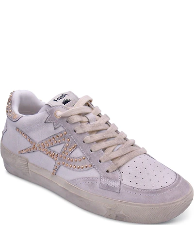 ASH Moonlight Studded Leather Lace Up Sneakers