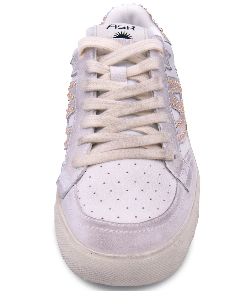 ASH Moonlight Studded Leather Lace Up Sneakers