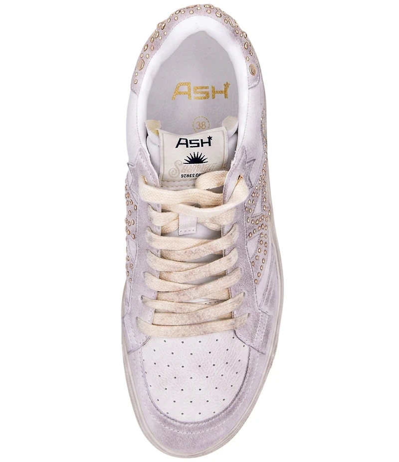 ASH Moonlight Studded Leather Lace Up Sneakers