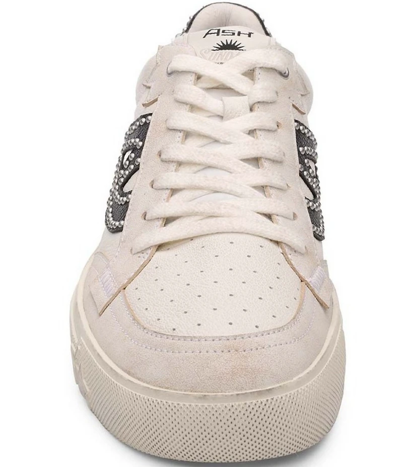 ASH Moonlight Leather Stud Detail Lace Up Sneakers
