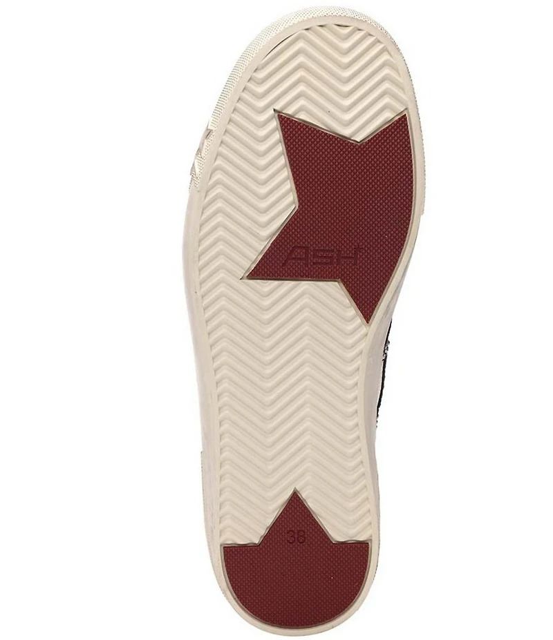 ASH Moonlight Leather Stud Detail Lace Up Sneakers