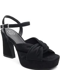 ASH Opus Suede Ankle Strap High Heel Dress Platform Sandals
