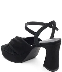 ASH Opus Suede Ankle Strap High Heel Dress Platform Sandals