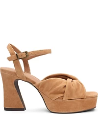 ASH Opus Suede Ankle Strap High Heel Dress Platform Sandals
