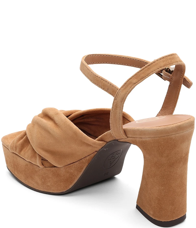 ASH Opus Suede Ankle Strap High Heel Dress Platform Sandals