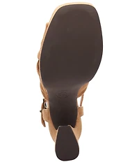 ASH Opus Suede Ankle Strap High Heel Dress Platform Sandals