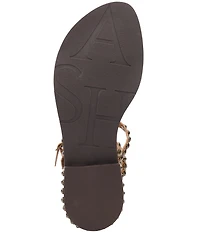 ASH Play 2 Suede Studded Gladiator Flat Sandals