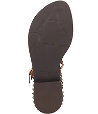 ASH Play 2 Suede Studded Gladiator Flat Sandals