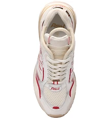 ASH Race Mesh Leather Lace Up Sneakers